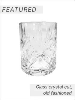 Glass, old fashioned, cut crystal, 10.5 oz.